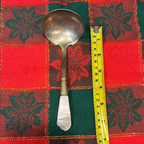 Sterling Silver and pearl Serving spoon - Picture 2 of 10